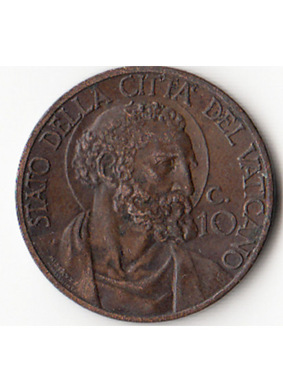 1934 - 10 centesimi Vaticano Pio XI San Pietro BB